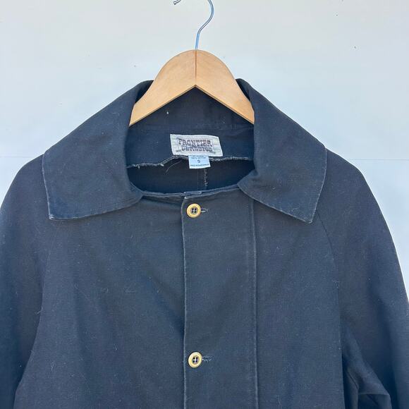 Frontier Classics Western Cotton Denim Duster Coat Black Small Old West Cowboy - Picture 9 of 13